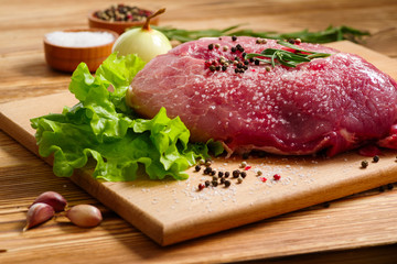 a piece of fresh meal