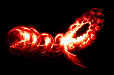 Overlay light, an abstract pattern on a dark background