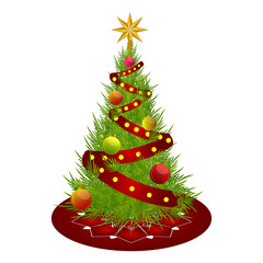 Isolated christmas tree