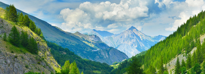 View of summer mountains