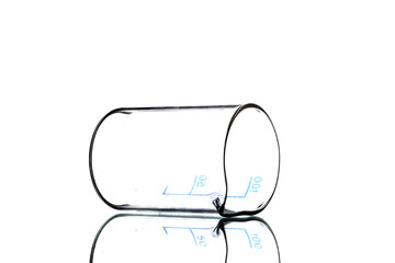 Set Laboratory beaker, glassware, isolated on white background.