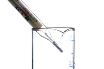 Set Laboratory beaker, glassware, isolated on white background.