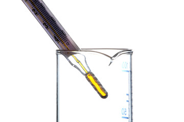 Set Laboratory beaker, glassware, isolated on white background.