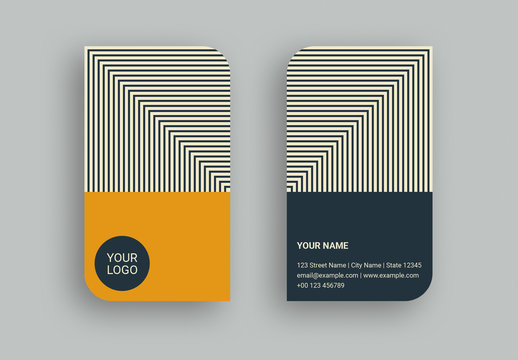 Striped Optical Illusion Business Card