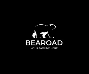 Polar Bear Logo Template. Animal Vector Design. Mammals Illustration