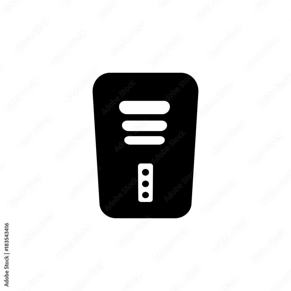 Poster system unit of a computer icon. pc hardware element icon. premium quality graphic design icon. compu