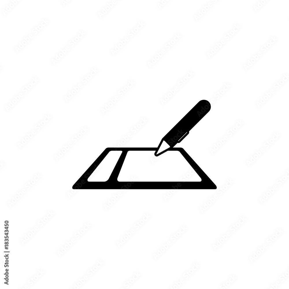Poster digital drawing board icon. pc hardware element icon. premium quality graphic design icon. computer 