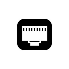 LAN port icon. PC hardware element icon. Premium quality graphic design icon. Computer Signs, isolated symbols collection icon for websites, web design, mobile app