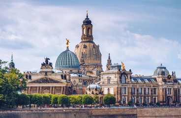 The ancient city of Dresden, Germany. Historical and cultural center of Europe. - obrazy, fototapety, plakaty