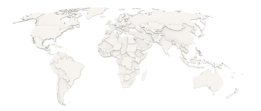 Fototapeta 3D map of the world