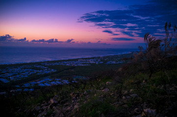 Fototapeta na wymiar Sunrise at the top of Mount Coolum