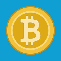 Crypto currency symbol. Vector illustration. Flat design.