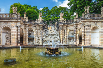 Obraz na płótnie Canvas Famous Zwinger palace (Der Dresdner Zwinger) Art Gallery of Dresden, Saxony, Germany