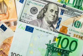 Fototapeta na wymiar Background of the money. Euro and Dollar. financial concept