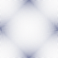 Vector halftone mesh seamless pattern. Blue and white grid, net, dash lines