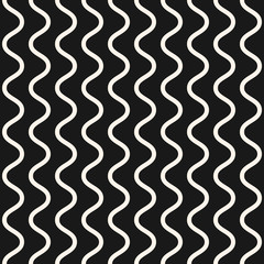 Vector seamless pattern, vertical wavy lines. Simple background, ripply texture