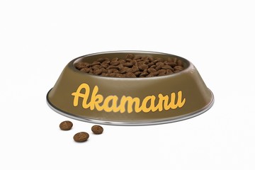 Futternapf mit Name - Akamaru