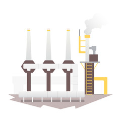 industrial factory building and plant. Industrial city construction vector illustrations