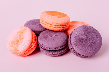 Sweet holiday present. Box of colorful cookies.