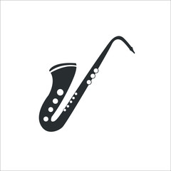 Saxophone icon. Vector Illustration