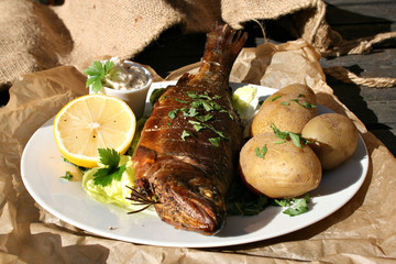 organisch, lifestyle, forelle, rustikal, werbetafel, natürlich, sliced, gesunde, ernährung