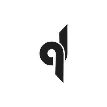 initial letter qd logo vector
