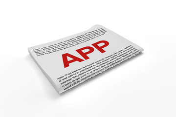 App on Newspaper background