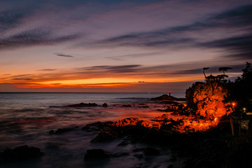 Gangwon-do Yangyang Naksansa has a wonderful sunrise.