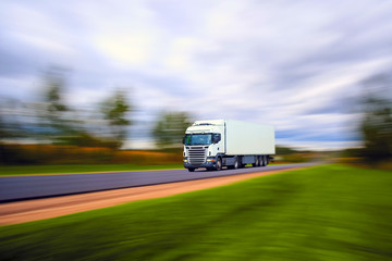 Truck on the road