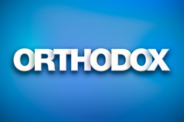 Orthodox  Theme Word Art on Colorful Background