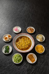 ラーメン　Ramen set of typical Japanese style