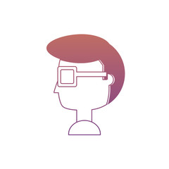 cartoon man head icon