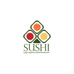 logo sushi japanese food icon design graphic 