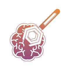 brain and spanner tool icon