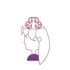 woman head and brain icon