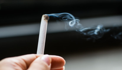 cigarette smoke in hands  © Madam Kaye