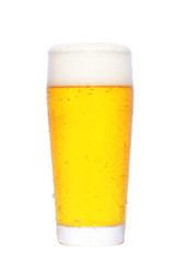   A glass of beer isolated on a white background   