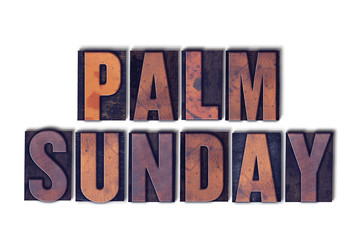 Palm Sunday Concept Isolated Letterpress Word