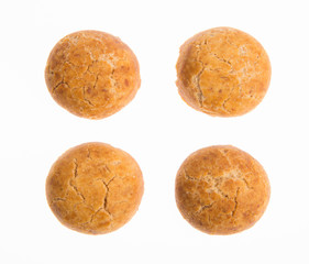 Peanut cookies or Chinese traditional peanut cookies on a background.