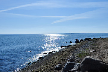 gleißende Sonne, Naturstrand - "Gelbes Ufer", Grabow, Zudar