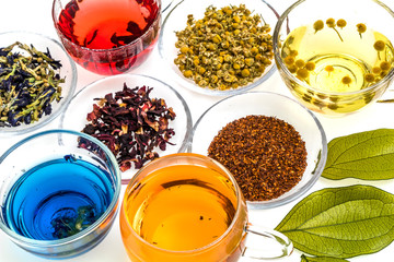 きれいなハーブティーいろいろ　Beautiful color herbal tea