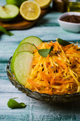 Salad with raw vegetables
