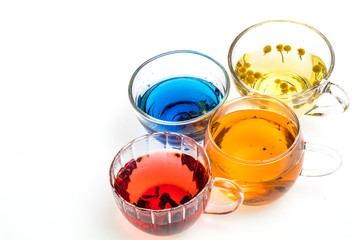 きれいなハーブティーいろいろ　Beautiful color herbal tea