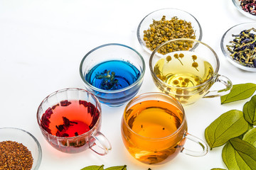 きれいなハーブティーいろいろ　Beautiful color herbal tea