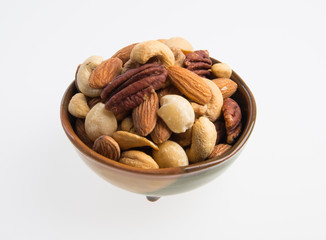 nuts or mix peanuts on a background.