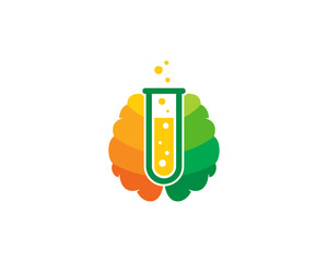 Lab Brain Icon Logo Design Element