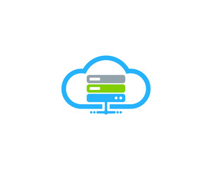 Cloud Server Icon Logo Design Element