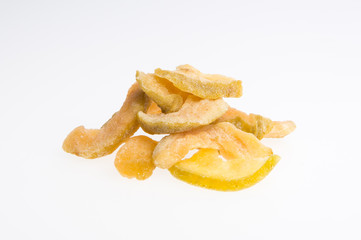 dried guava or dried fruits on a background.