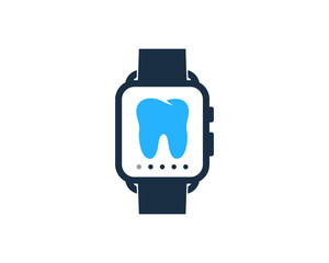 Smartwatch Dental Icon Logo Design Element