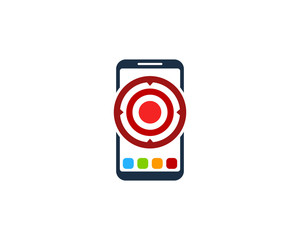 Smartphone Target Icon Logo Design Element